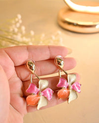 Blossom Bloom Hanging Earings- Orange