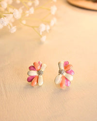 Blossom Arc Earings - Orange Pink