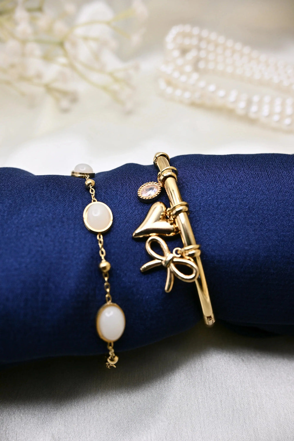 Hanging Charms with Moonstone Combo (2 piece)