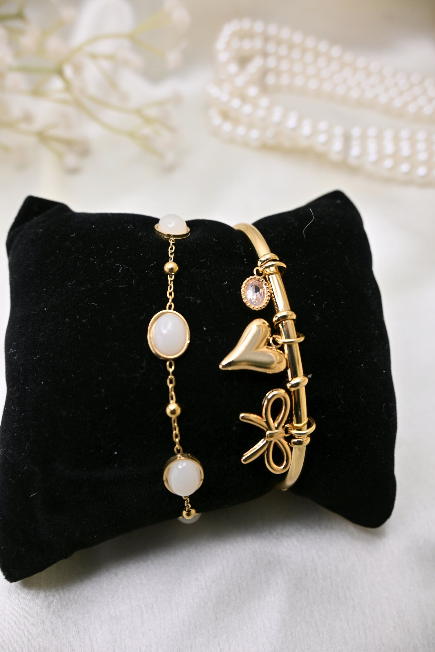 Hanging Charms with Moonstone Combo (2 piece)