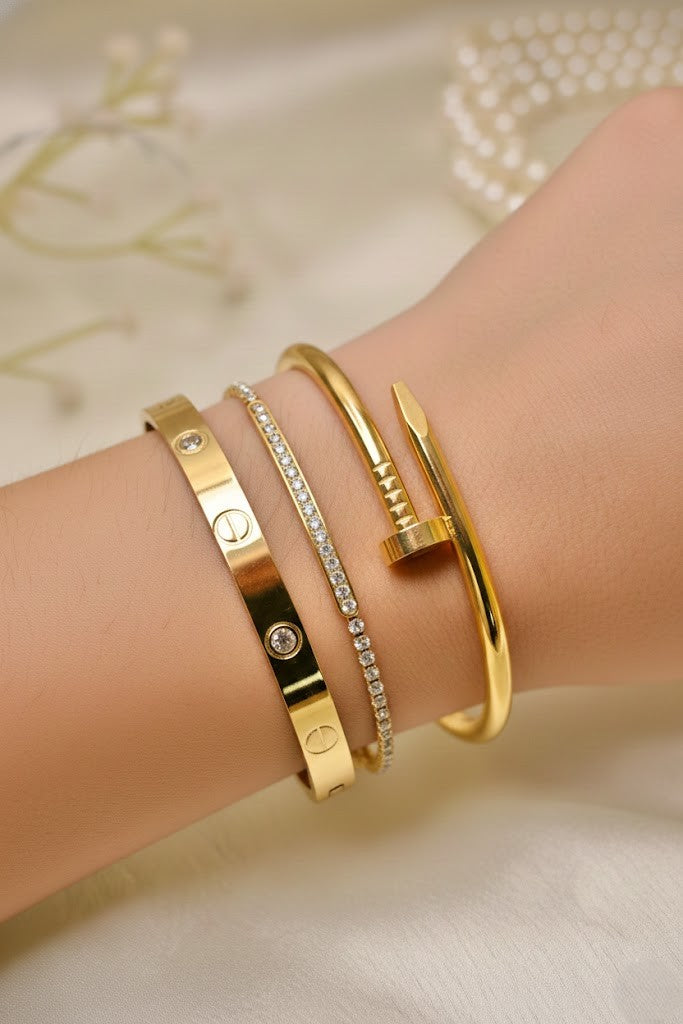 Cartier Combo with Tennis Bracelet (3 piece)