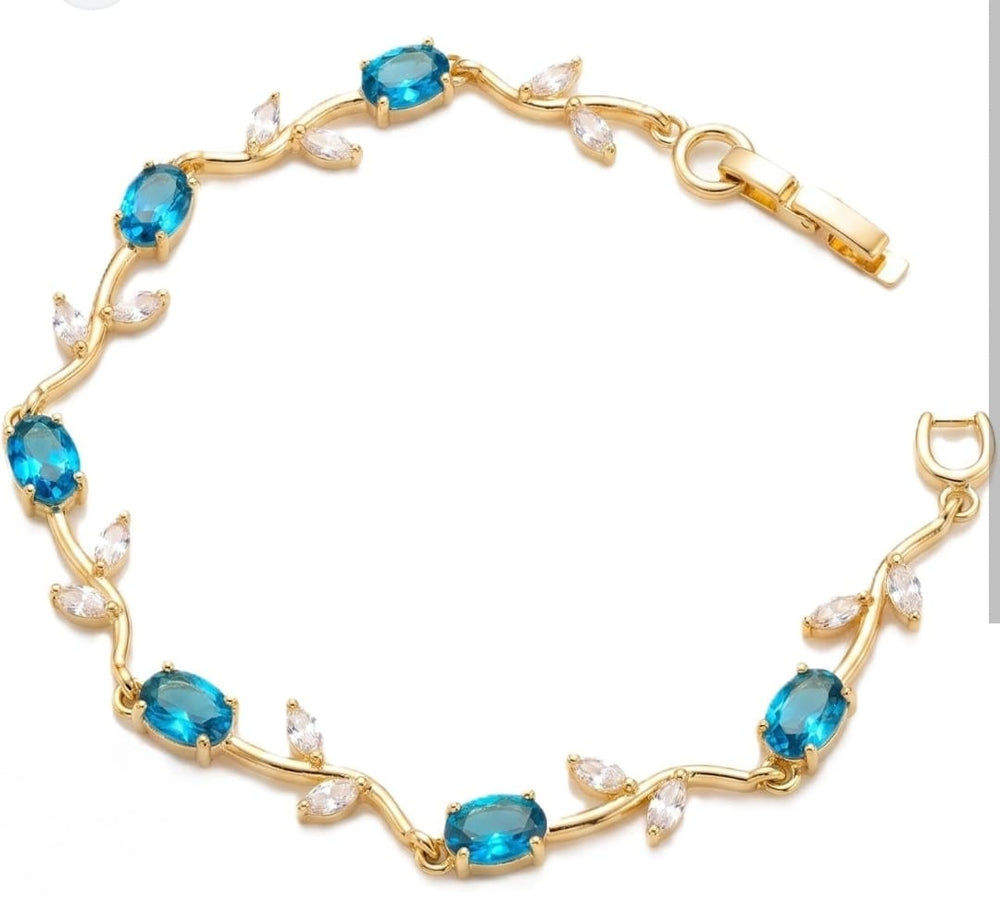 White-Turquoise Combination Tulip Bracelet